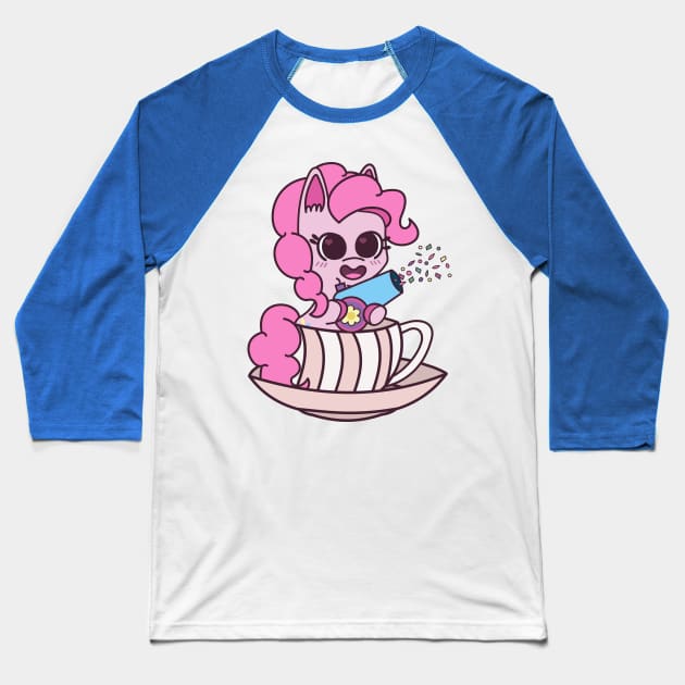 Teacup Pinkie Pie Baseball T-Shirt by Spring Heart